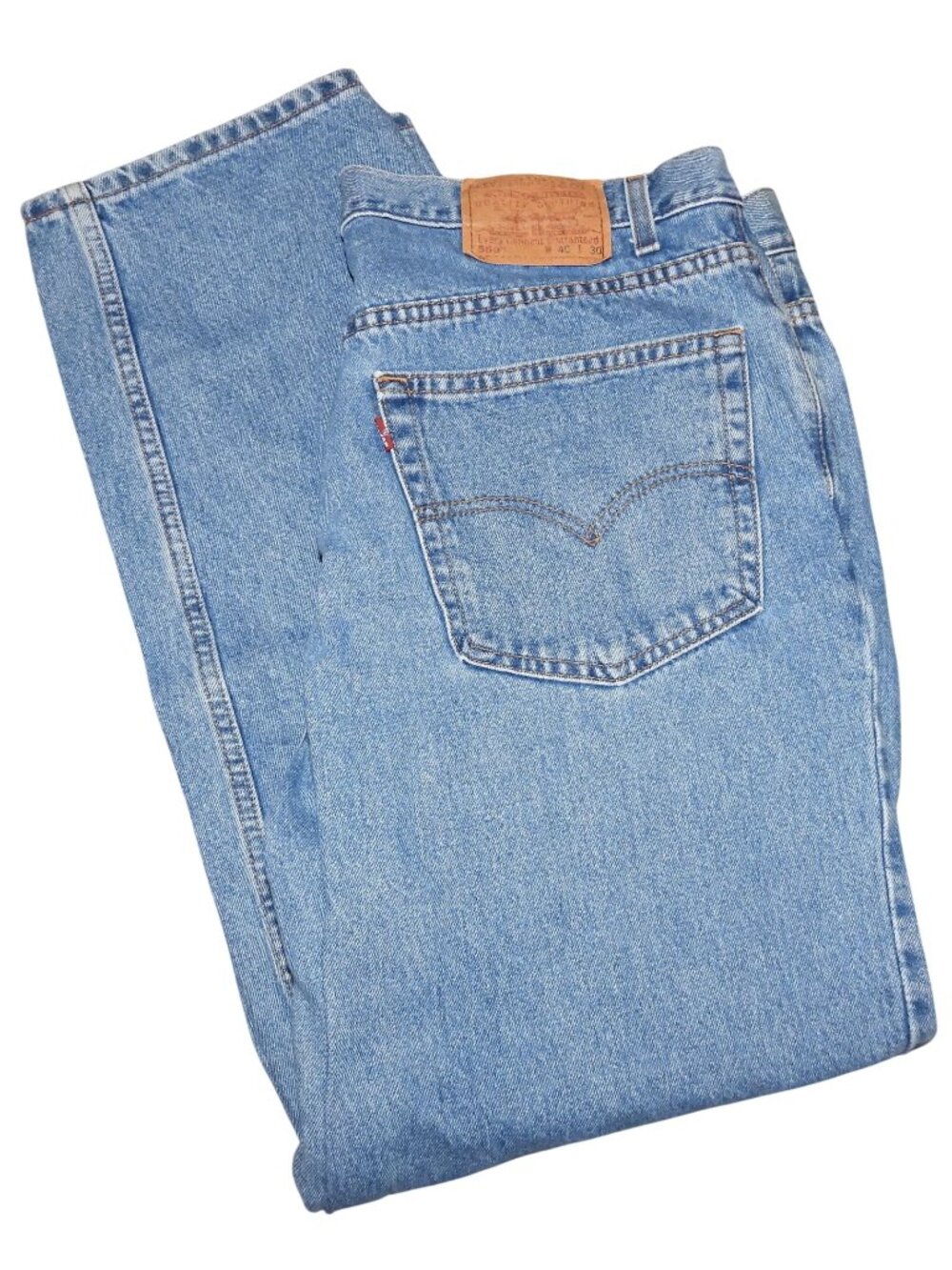 Vintage Levi 550 Relaxed Fit Straight Leg 40x30 Denim Blue Jeans Made Colombia